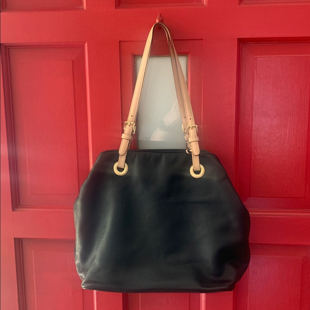 Michael Kors Black Pebbled Leather Tote